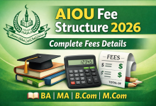AIOU Fee Structure 2026 | Complete Courses & Programs Fees Details